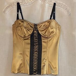 Ticci Tonetto Gold Corset Top